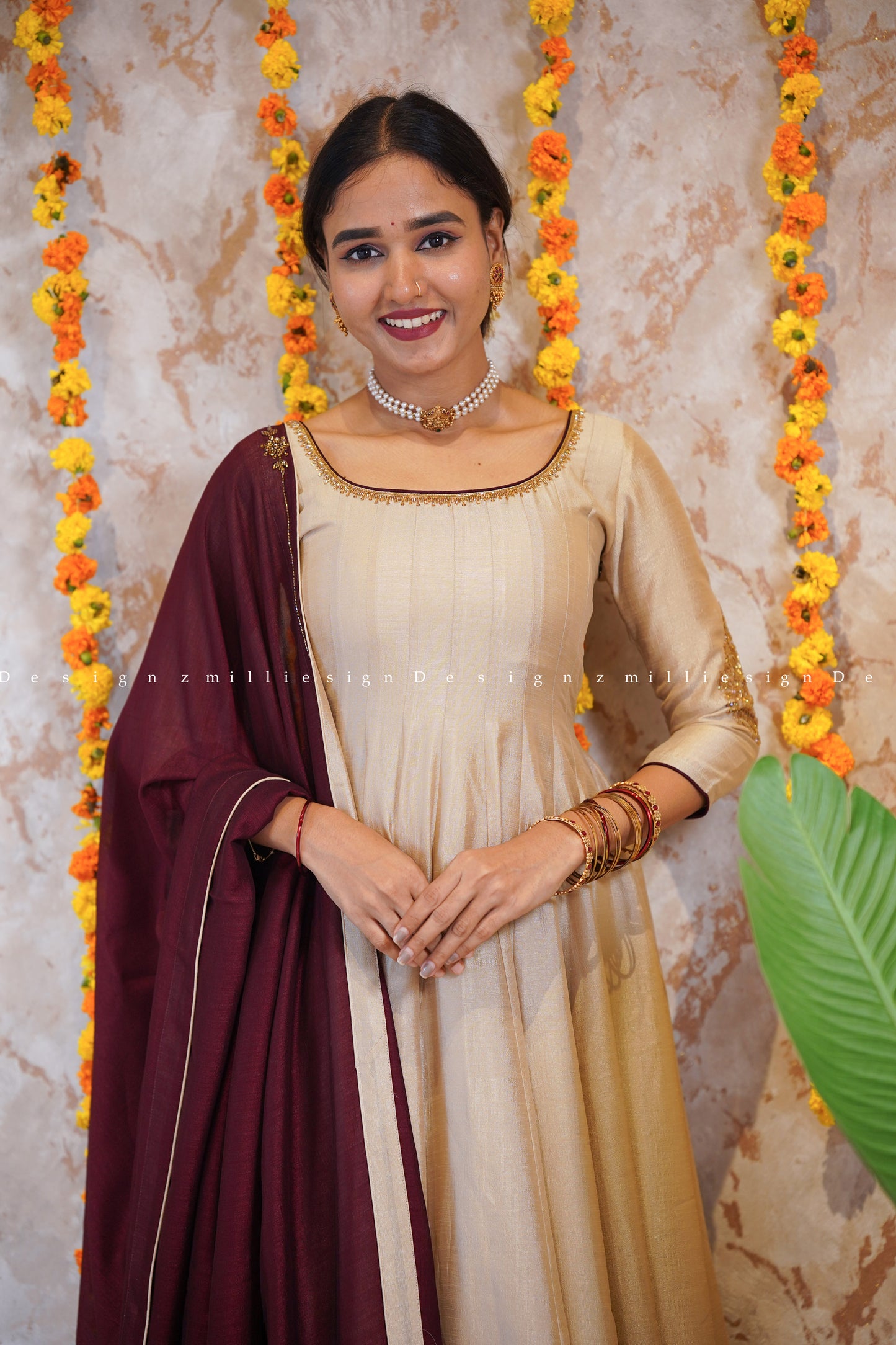 Two Piece Panel Cut Anarkali with Dupatta (MSD-145)