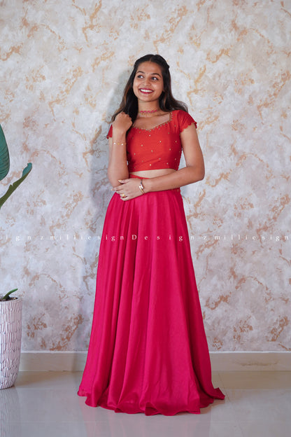 Two Piece Skirt and Crop Top (MSD-131)
