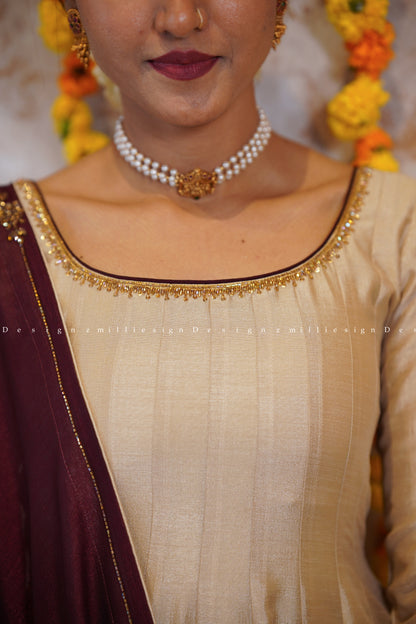 Two Piece Panel Cut Anarkali with Dupatta (MSD-145)
