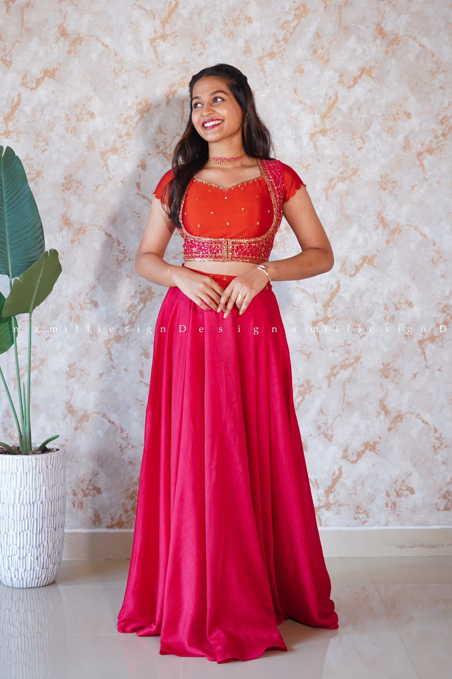 Three Piece Skirt Crop Top and Jacket (MSD-130)