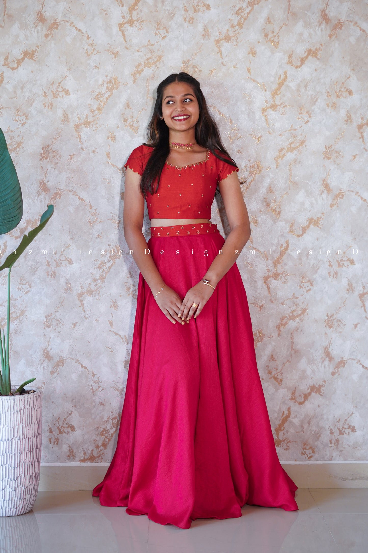 Two Piece Skirt and Crop Top (MSD-131)