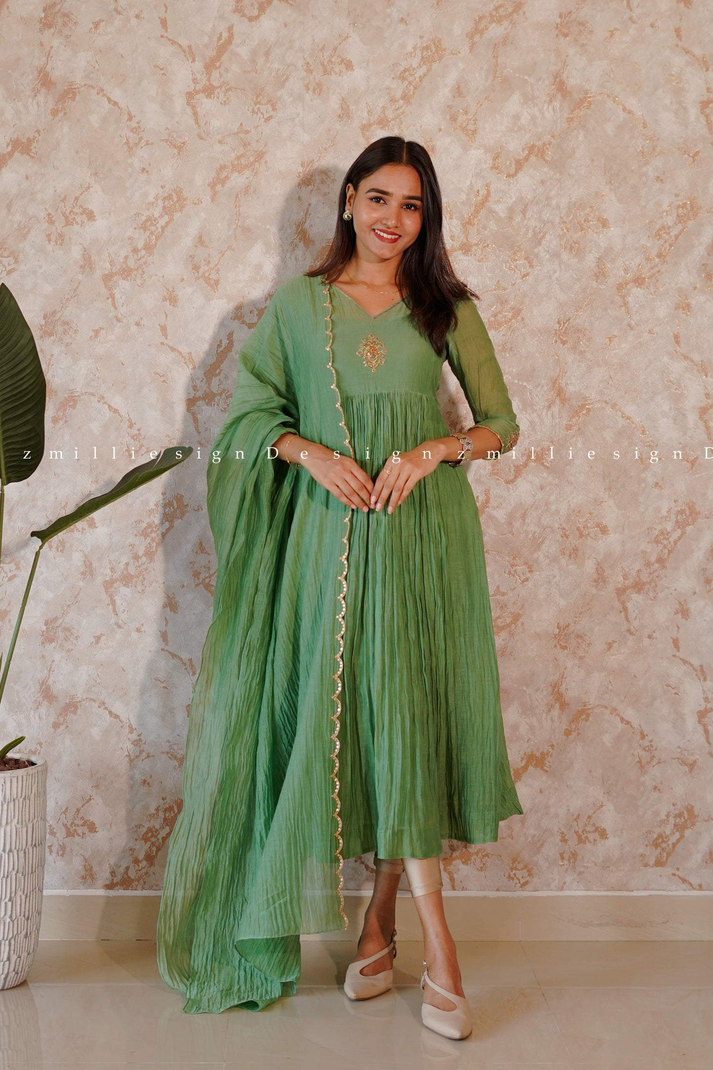 Premium Chanderi Top and Dupatta (MSD-104)