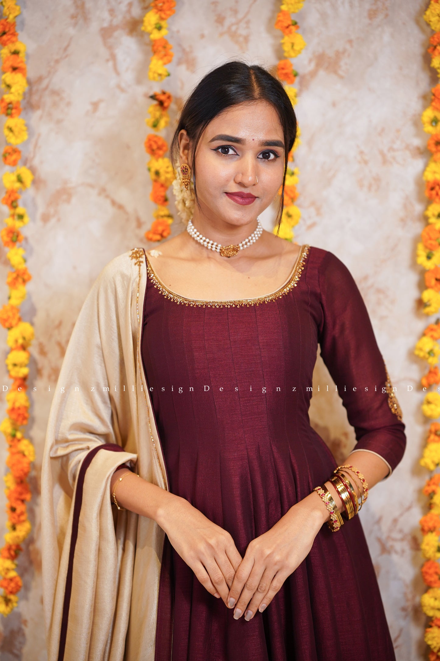 Two Piece Panel Cut Anarkali with Dupatta (MSD-144)