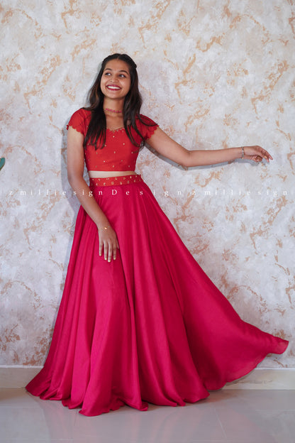 Two Piece Skirt and Crop Top (MSD-131)