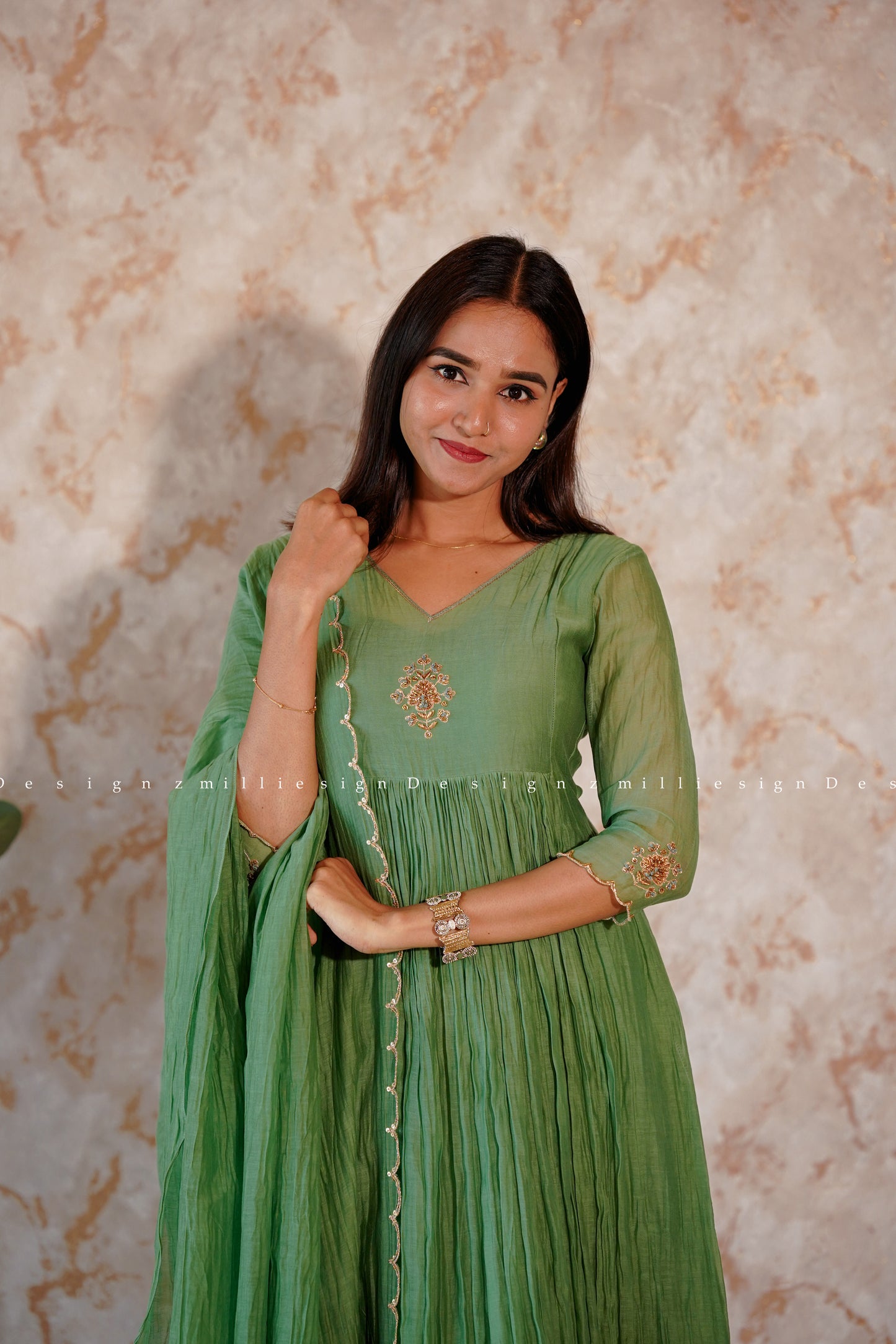 Premium Chanderi Top and Dupatta (MSD-104)