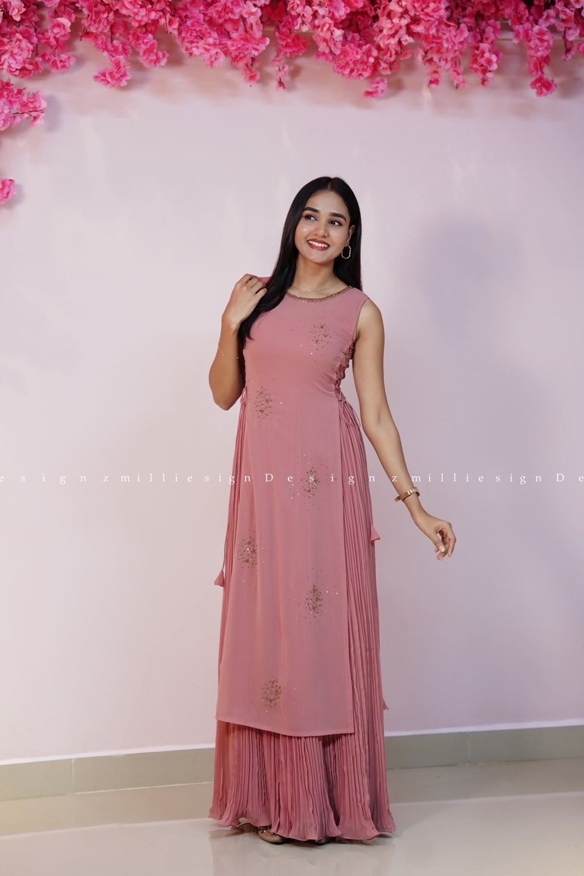 Two Piece Set - Gown with Jacket (MSD-183)