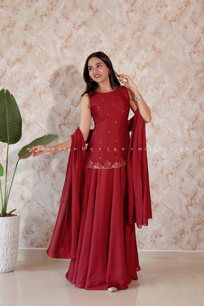 Skirt Top and Dupatta (MSD-105)