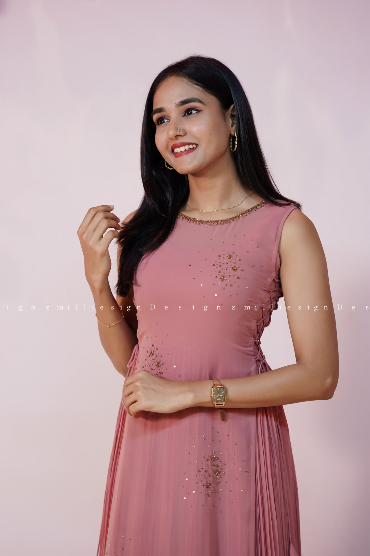 Two Piece Set - Gown with Jacket (MSD-183)