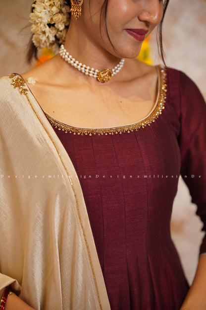 Two Piece Panel Cut Anarkali with Dupatta (MSD-144)