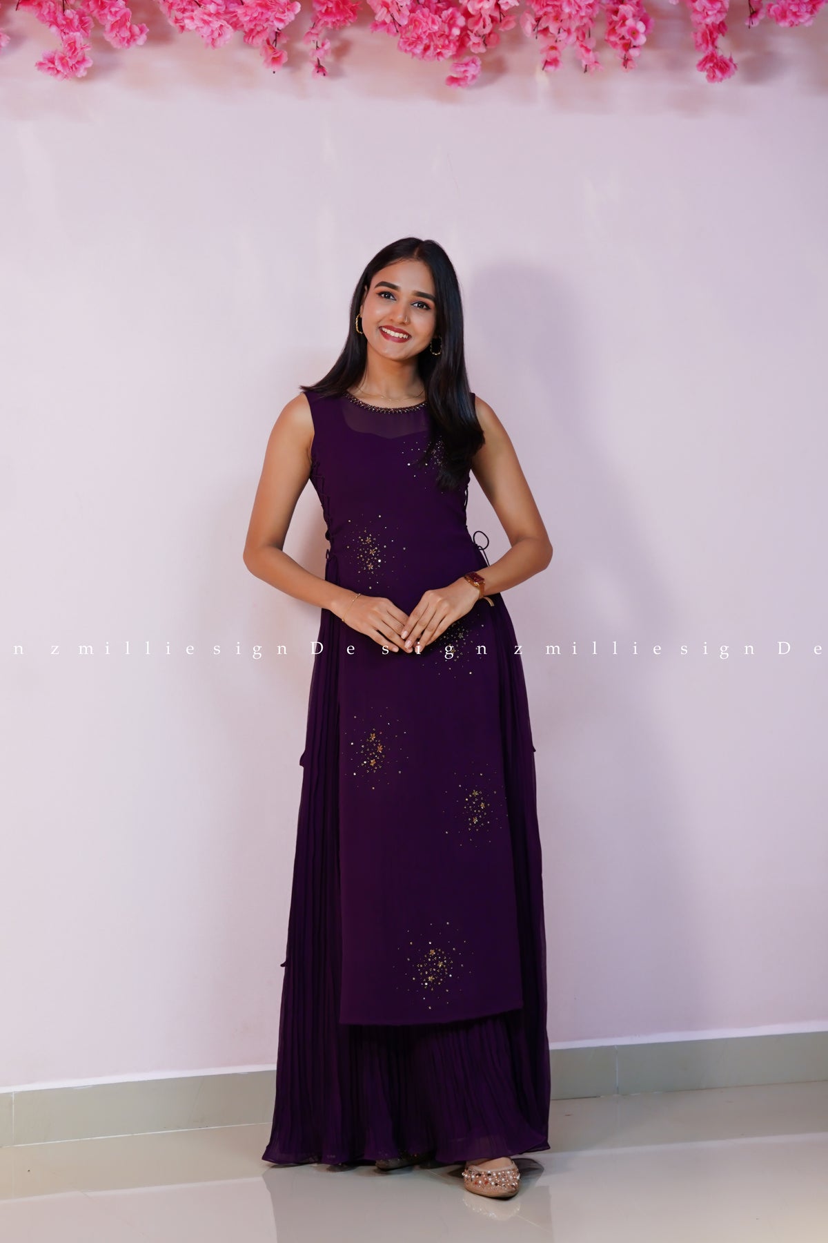 Two Piece Set - Gown with Jacket (MSD-184)