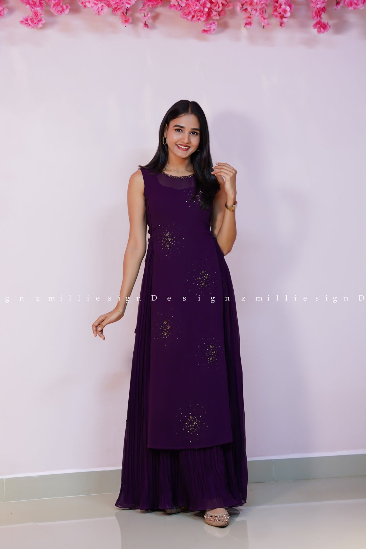 Two Piece Set - Gown with Jacket (MSD-184)