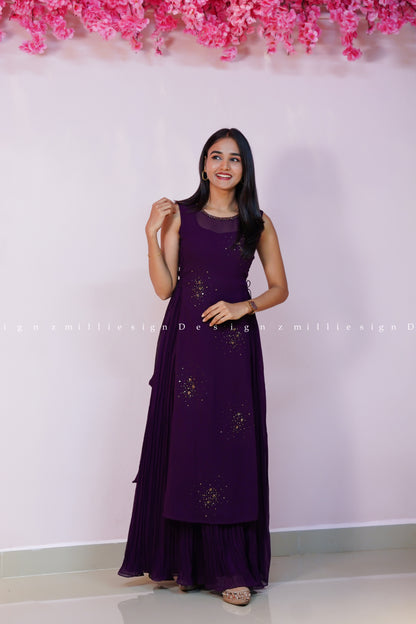 Two Piece Set - Gown with Jacket (MSD-184)