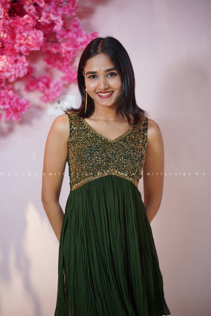 Heavy Worked Two Piece Set Sharara (MSD-156)
