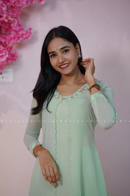 Two Piece Set A-line Top with Jacket (MSD-181)