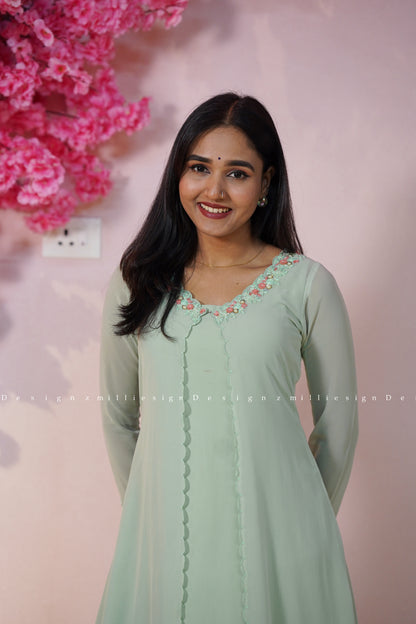 Two Piece Set A-line Top with Jacket (MSD-181)