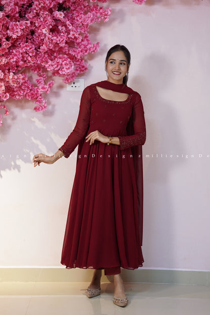 Three Piece Set Anarkali (MSD-182)