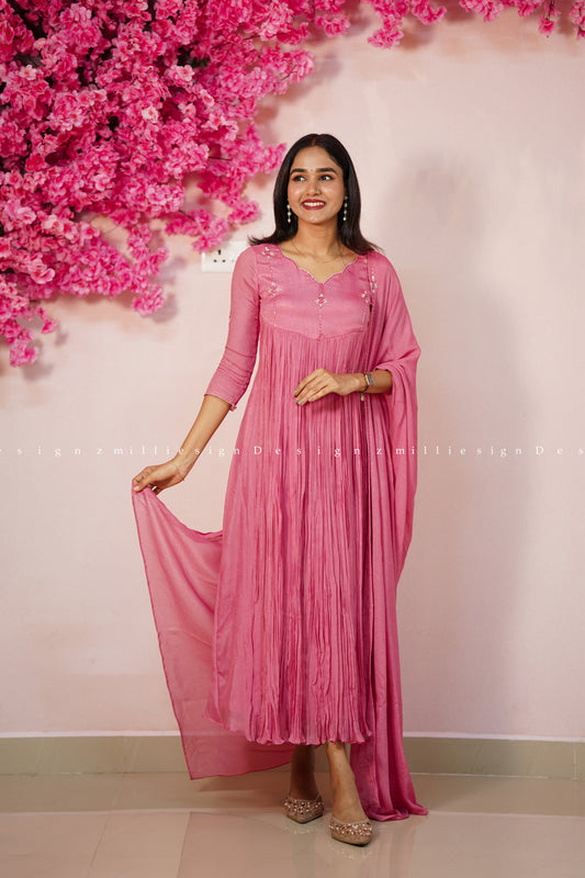 Premium Crepe Georgette Top with Dupatta (MSD-164)