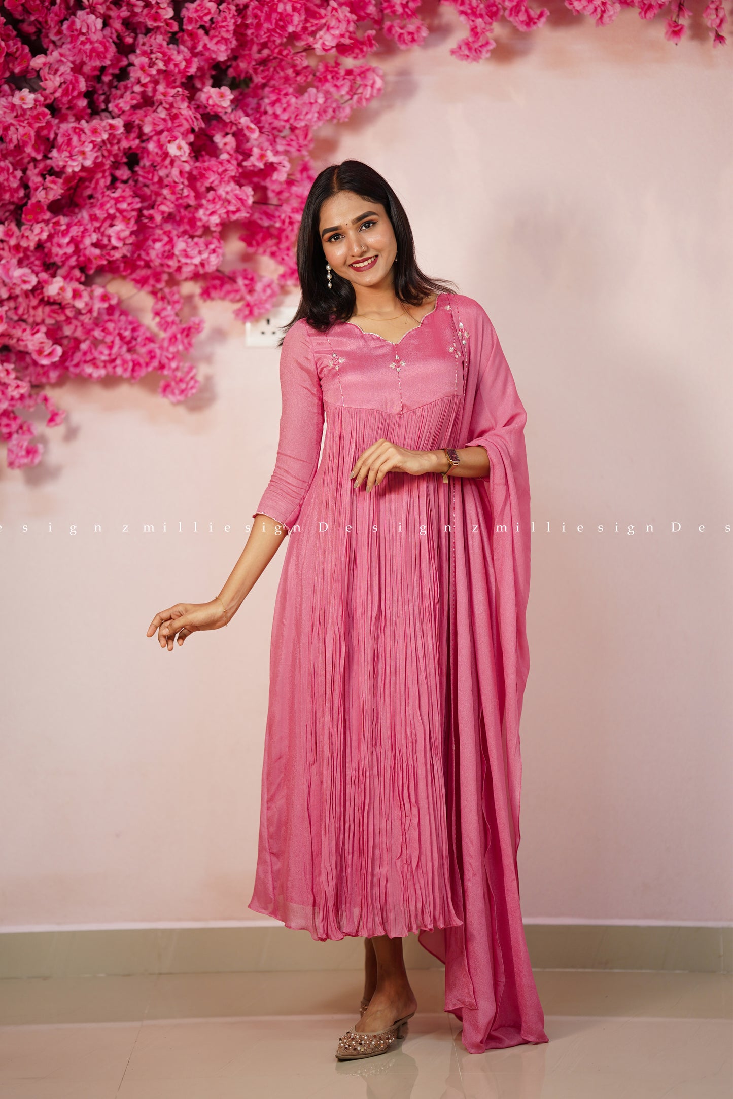 Premium Crepe Georgette Top with Dupatta (MSD-164)