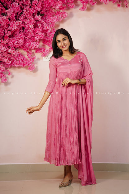 Premium Crepe Georgette Top with Dupatta (MSD-164)