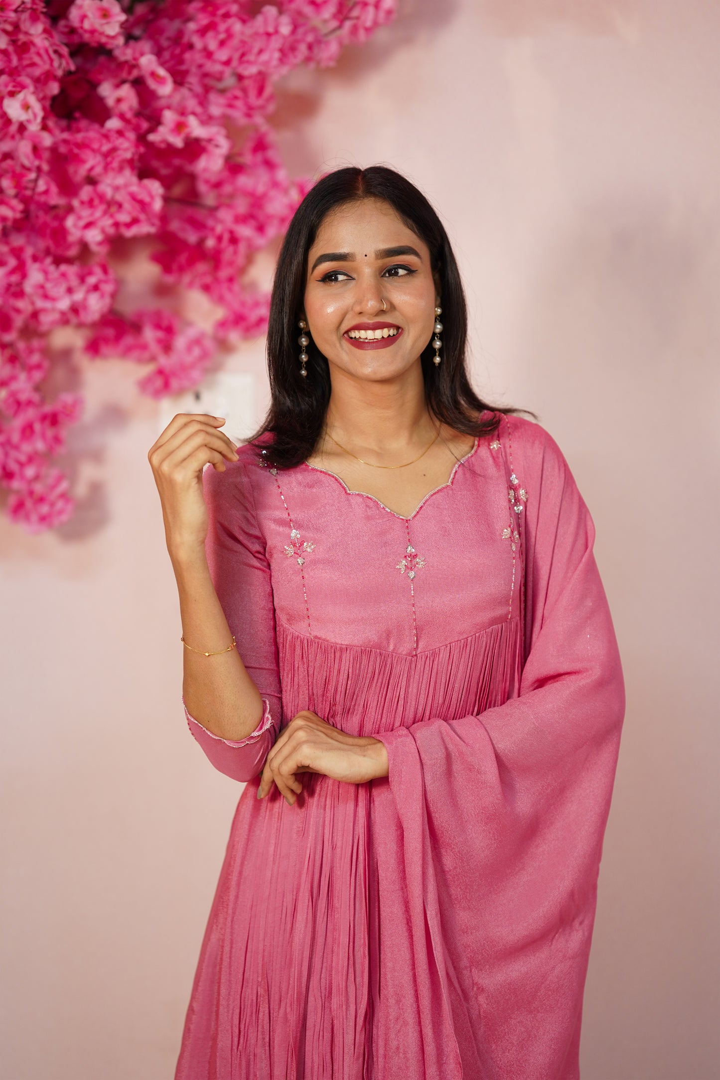 Premium Crepe Georgette Top with Dupatta (MSD-164)