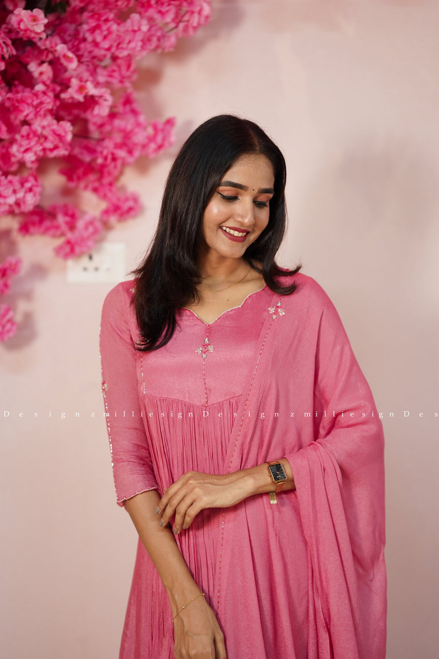 Premium Crepe Georgette Top with Dupatta (MSD-164)