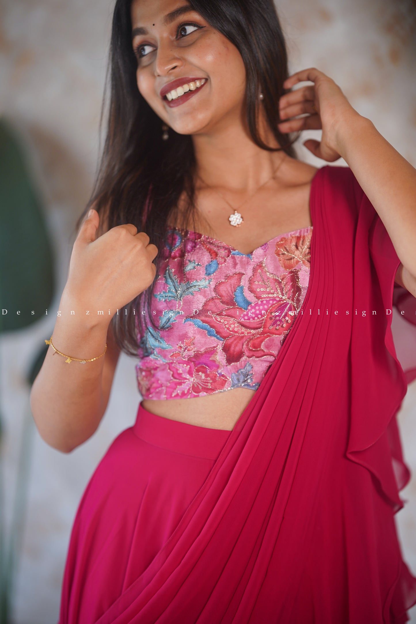 Skirt Crop Top and Dupatta (MSD-138)