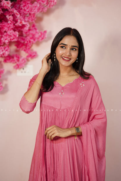 Premium Crepe Georgette Top with Dupatta (MSD-164)
