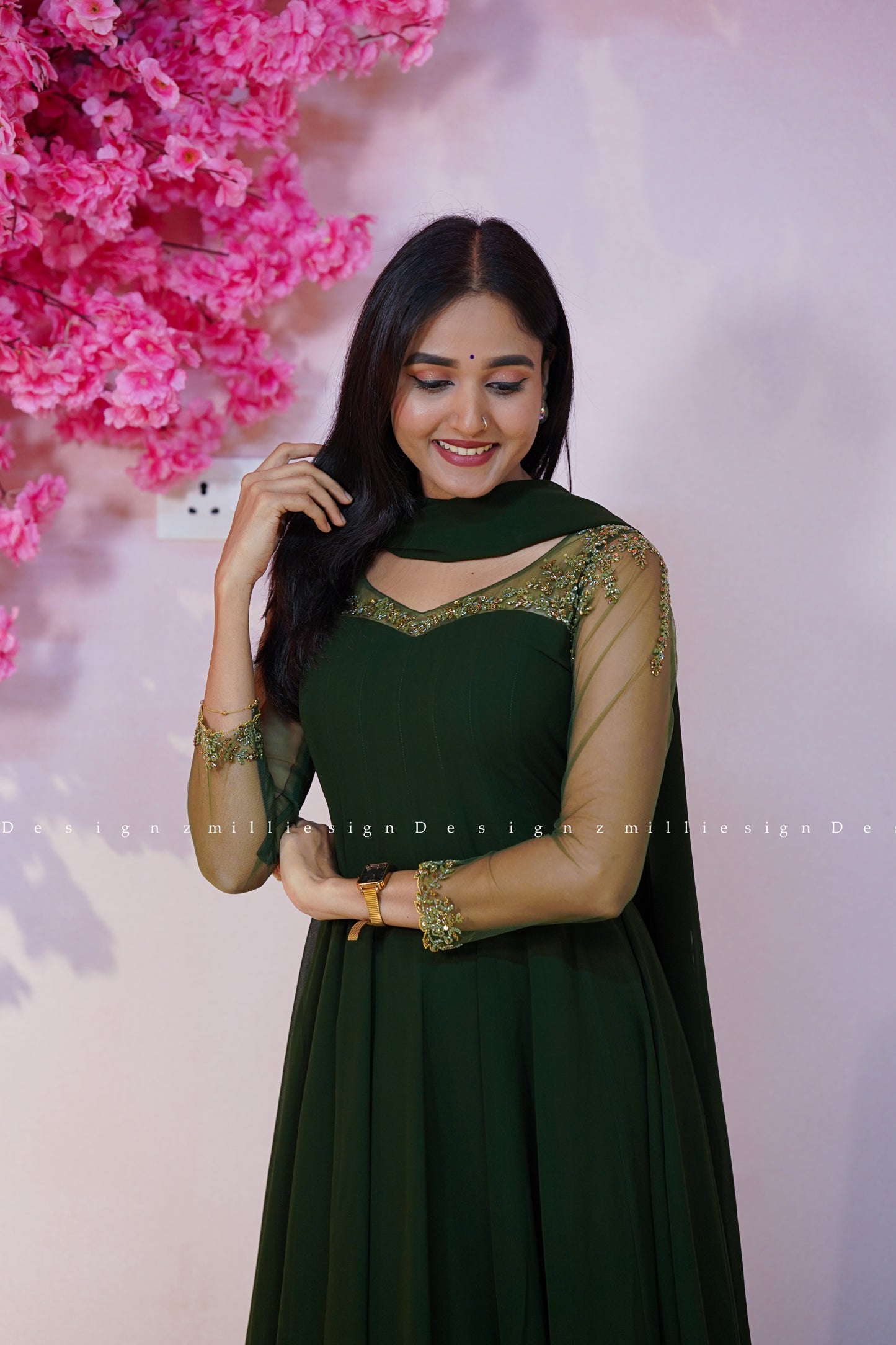 Two Piece Set Panel Cut Anarkali with Dupatta (MSD-180)