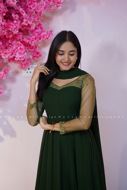 Two Piece Set Panel Cut Anarkali with Dupatta (MSD-180)