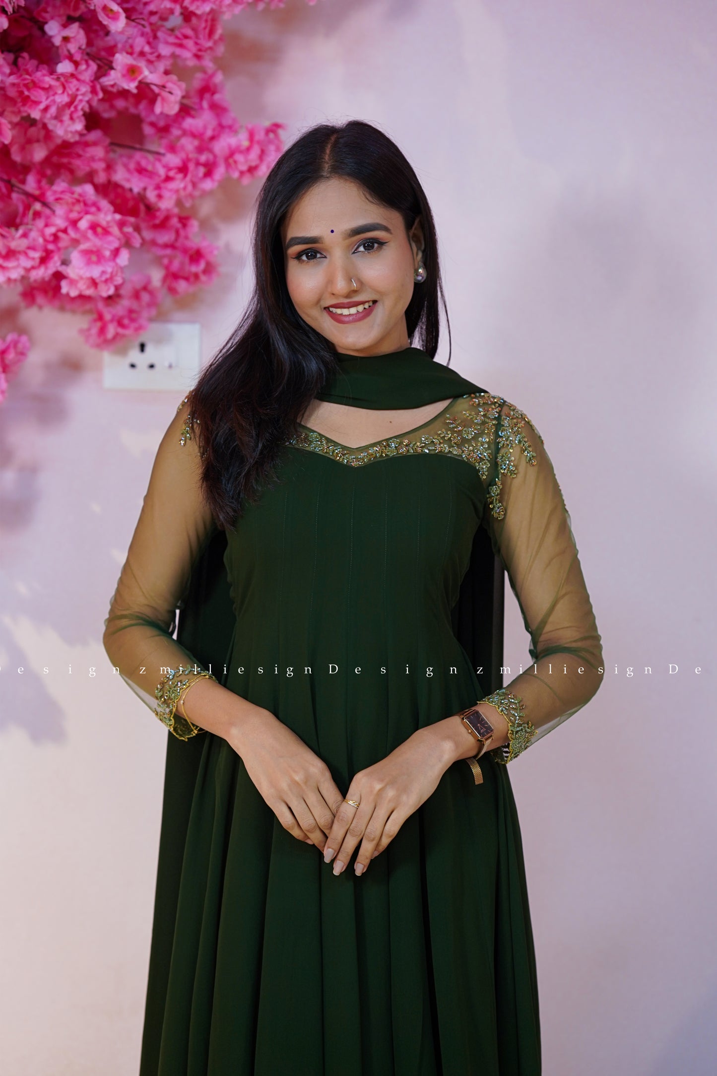 Two Piece Set Panel Cut Anarkali with Dupatta (MSD-180)