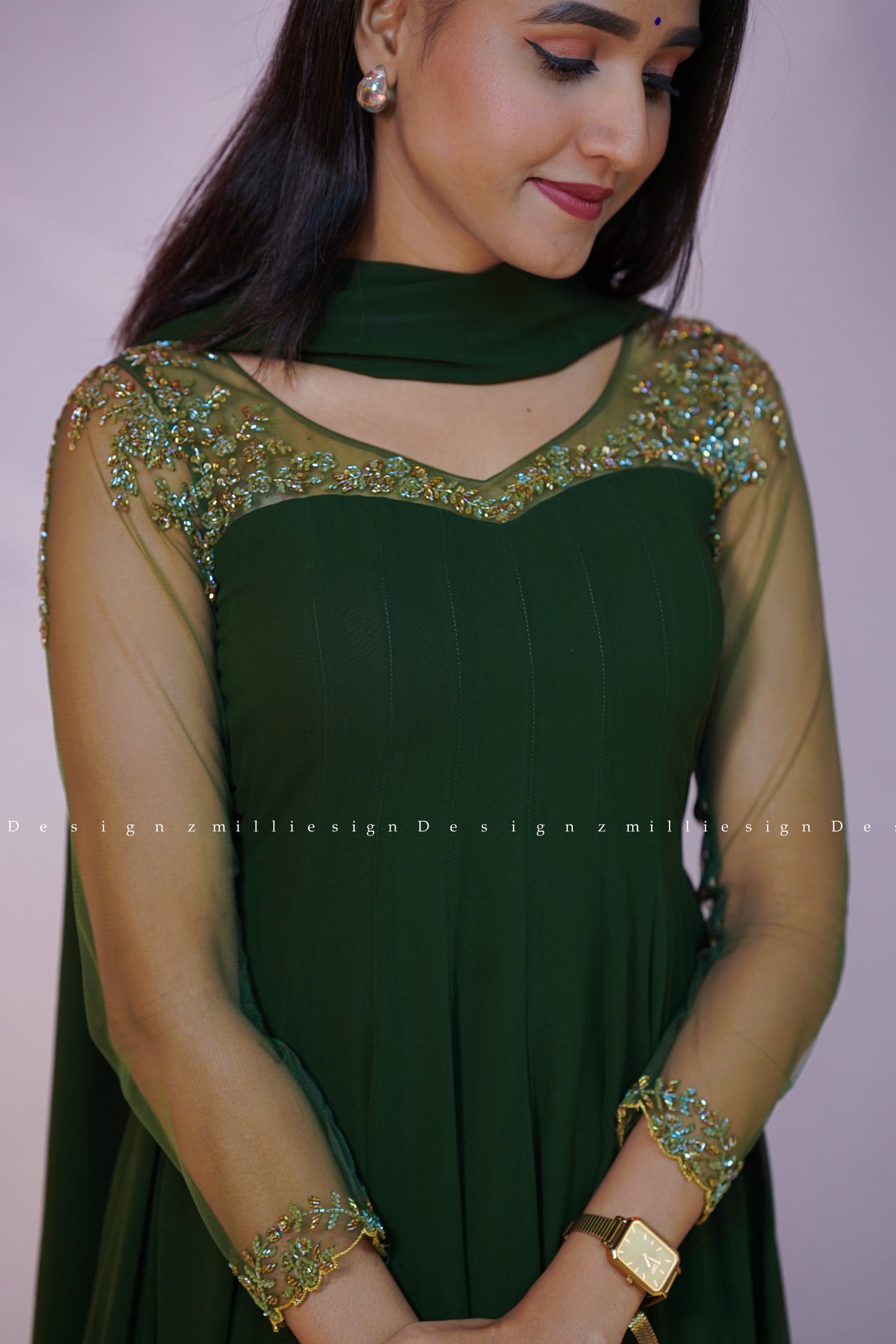Two Piece Set Panel Cut Anarkali with Dupatta (MSD-180)