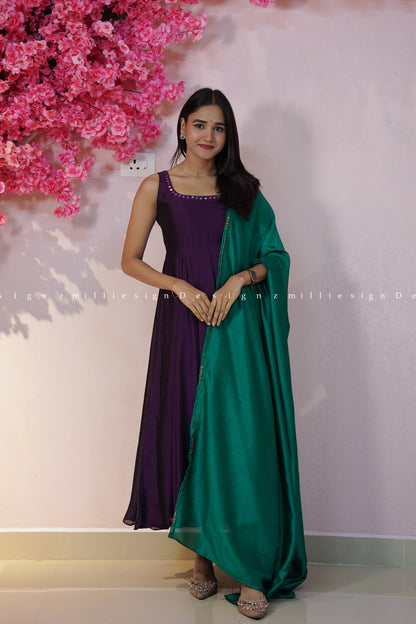 Two Piece Anarkali with Dupatta (MSD-177)
