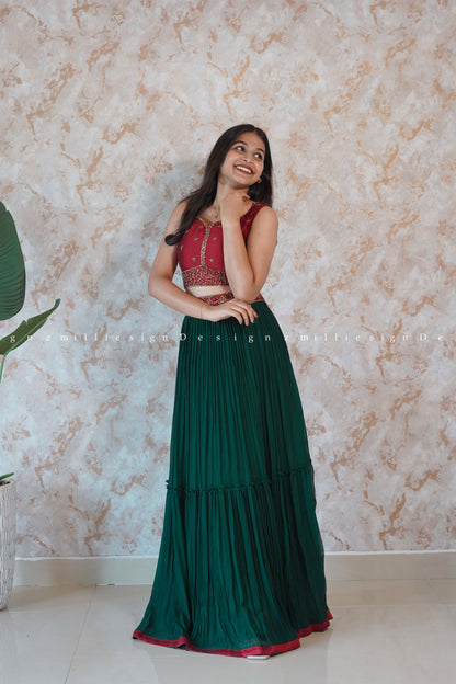 Two Piece Skirt and Crop Top (MSD-134)