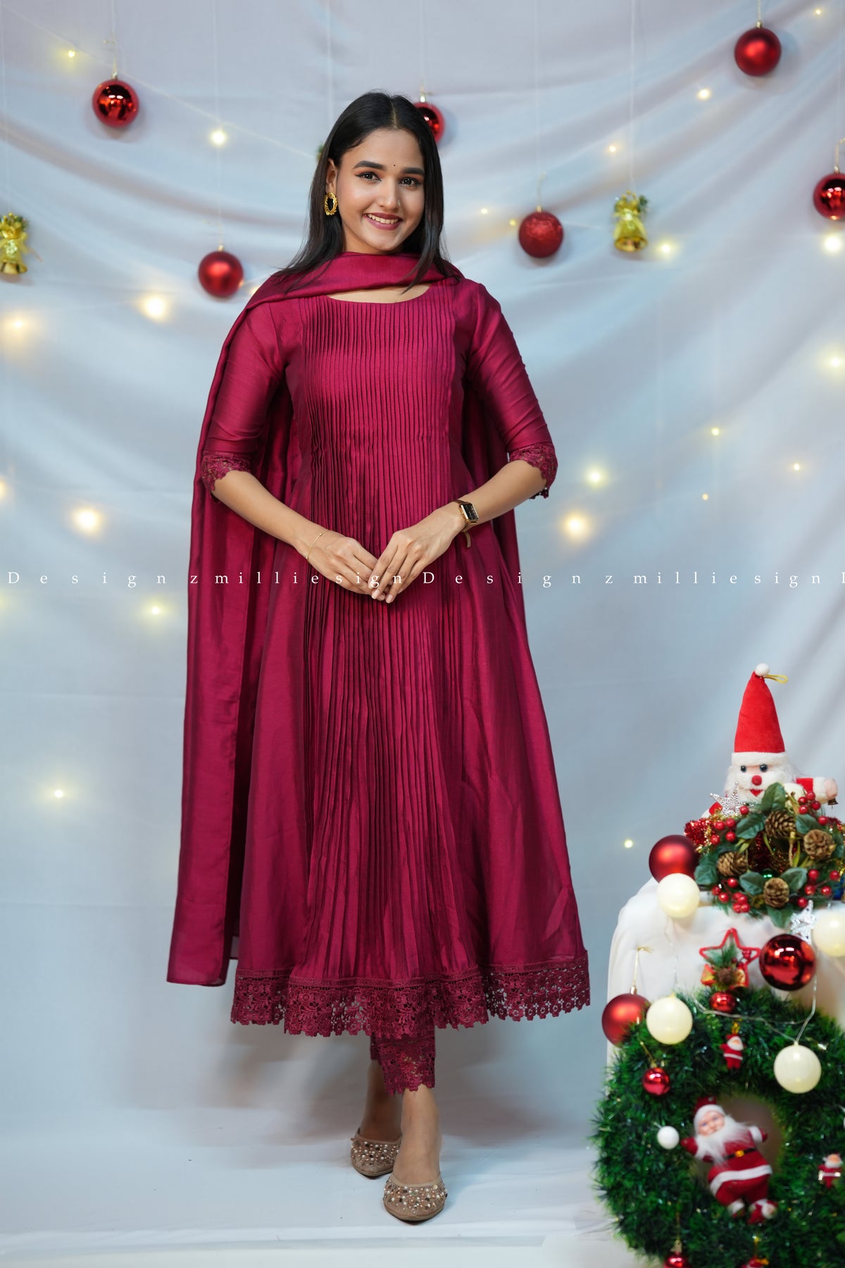 Three Piece Set - Top, Pant and Dupatta (MSD-201)