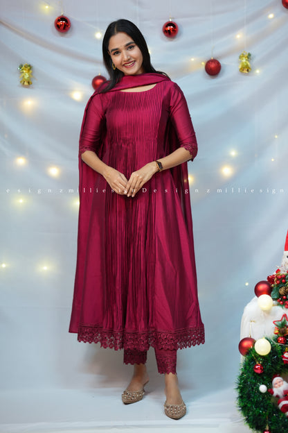 Three Piece Set - Top, Pant and Dupatta (MSD-201)