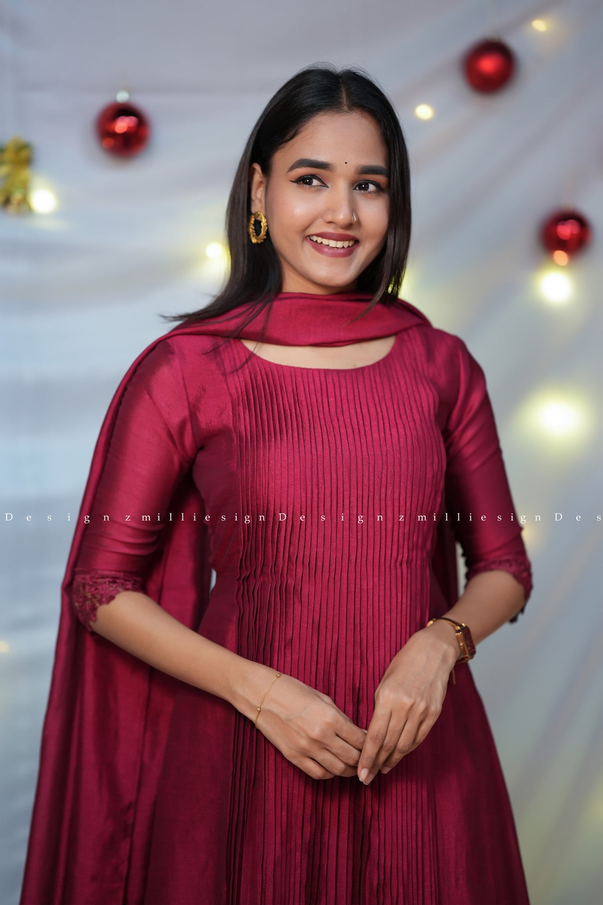 Three Piece Set - Top, Pant and Dupatta (MSD-201)
