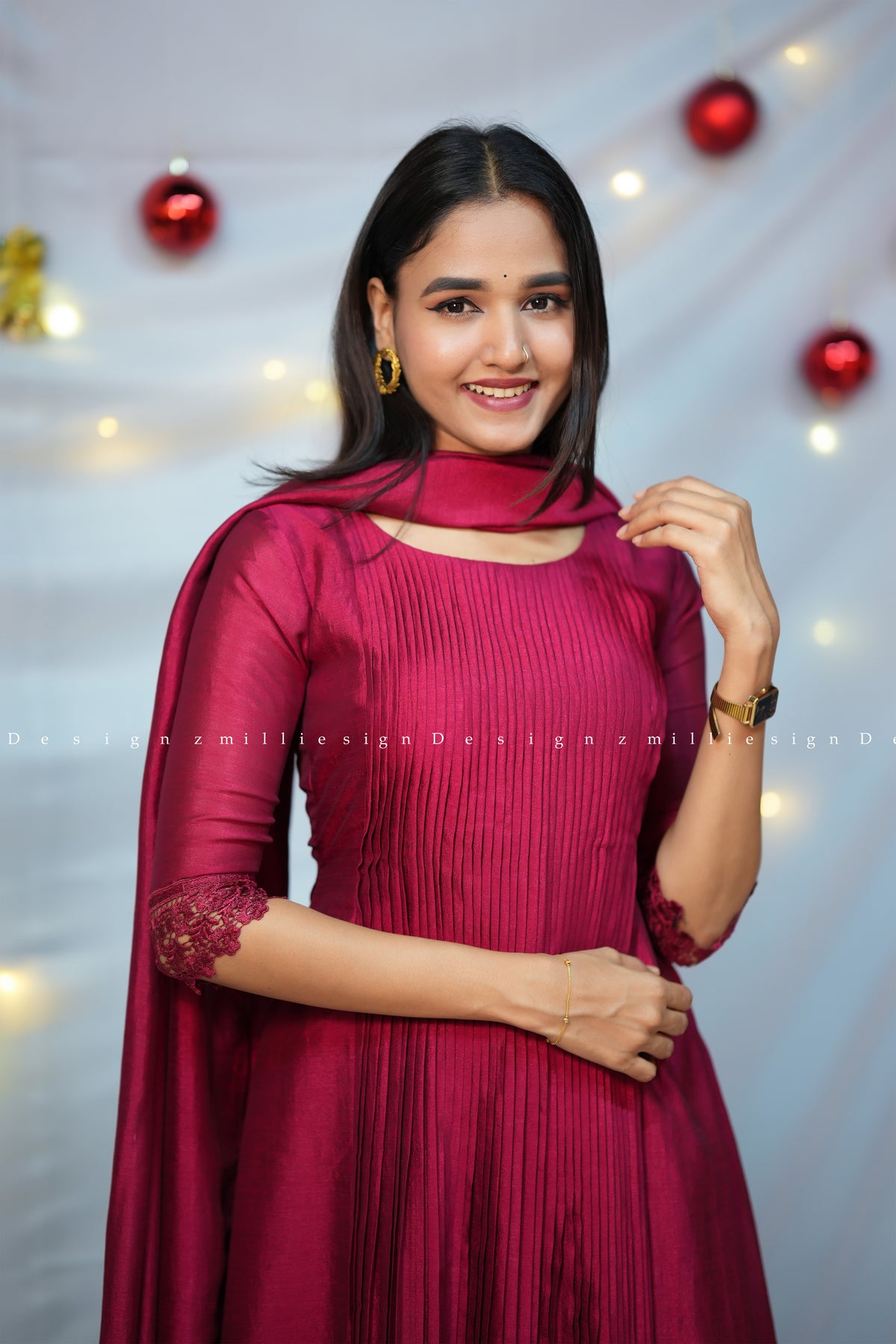 Three Piece Set - Top, Pant and Dupatta (MSD-201)
