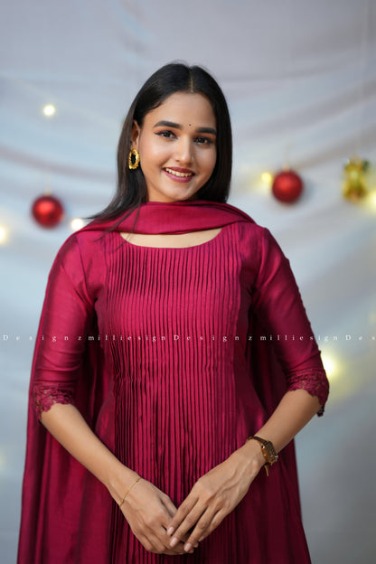 Three Piece Set - Top, Pant and Dupatta (MSD-201)
