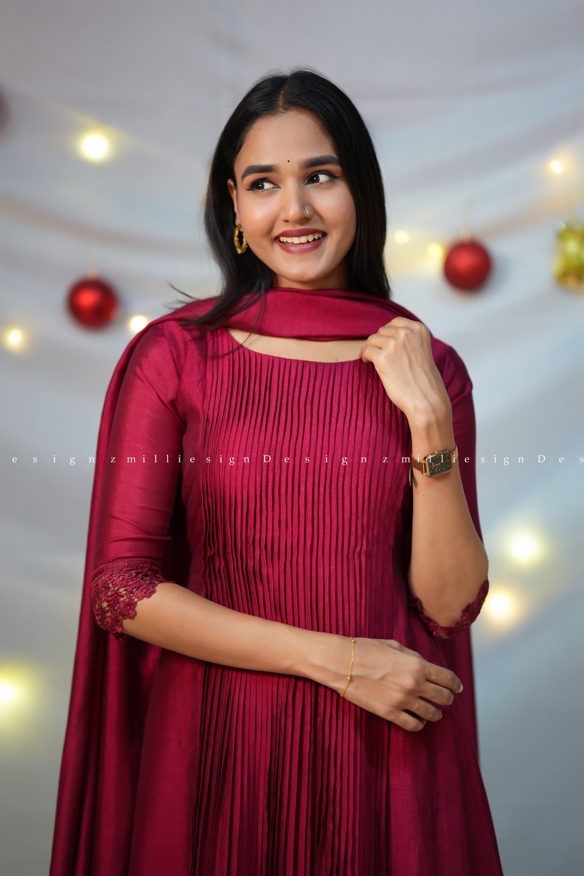 Three Piece Set - Top, Pant and Dupatta (MSD-201)