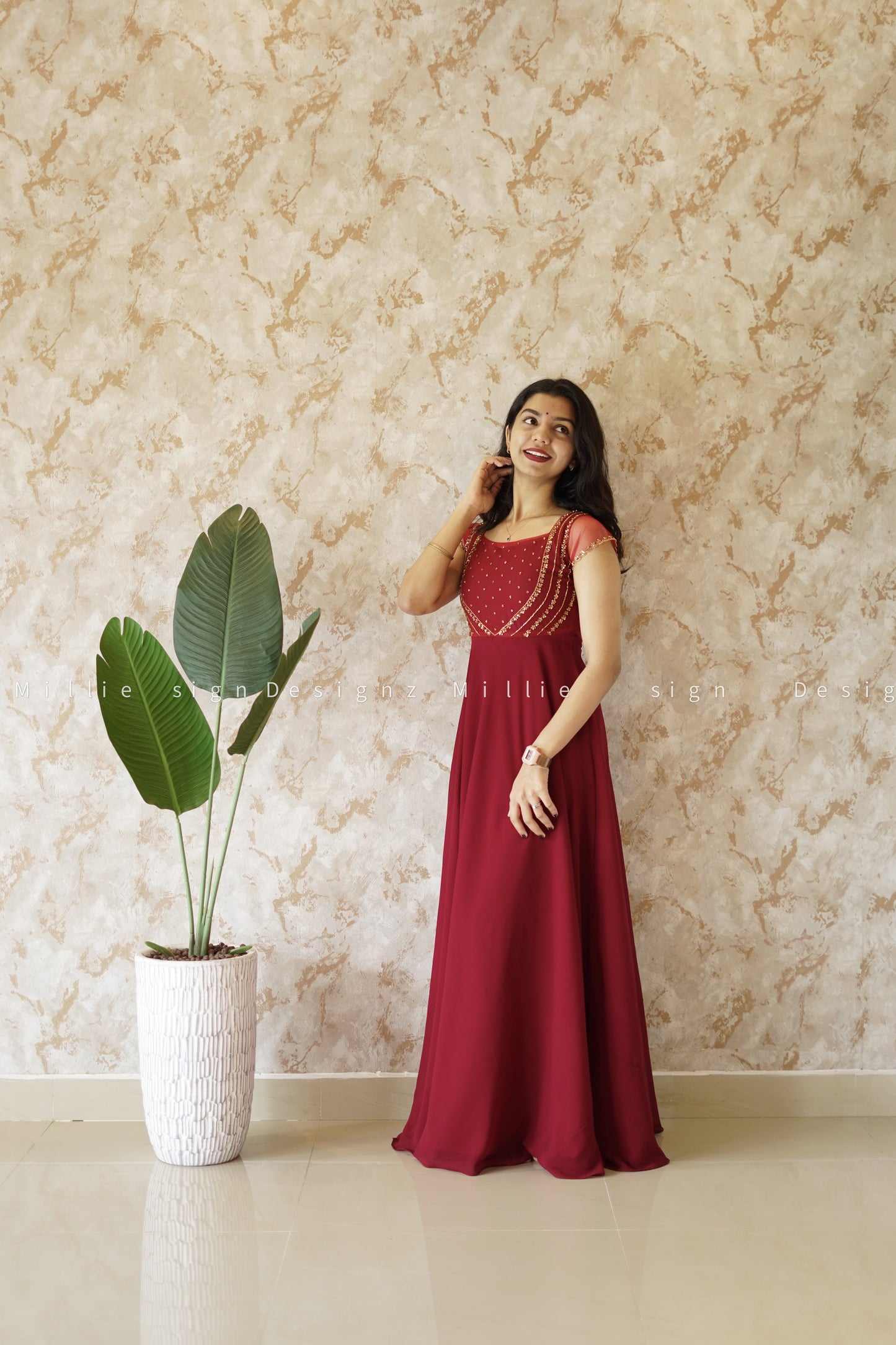 Designer Gown with Handwork Jacket (MSD-04)