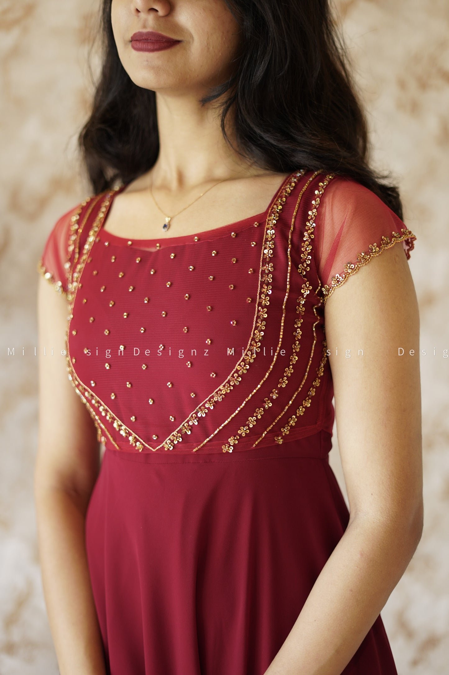 Designer Gown with Handwork Jacket (MSD-04)