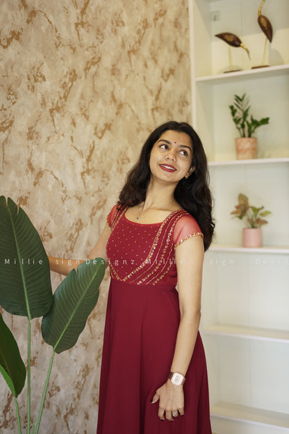 Designer Gown with Handwork Jacket (MSD-04)