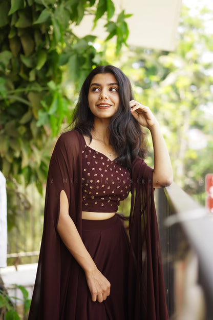 Skirt Crop Top Shrug (MSD-026)
