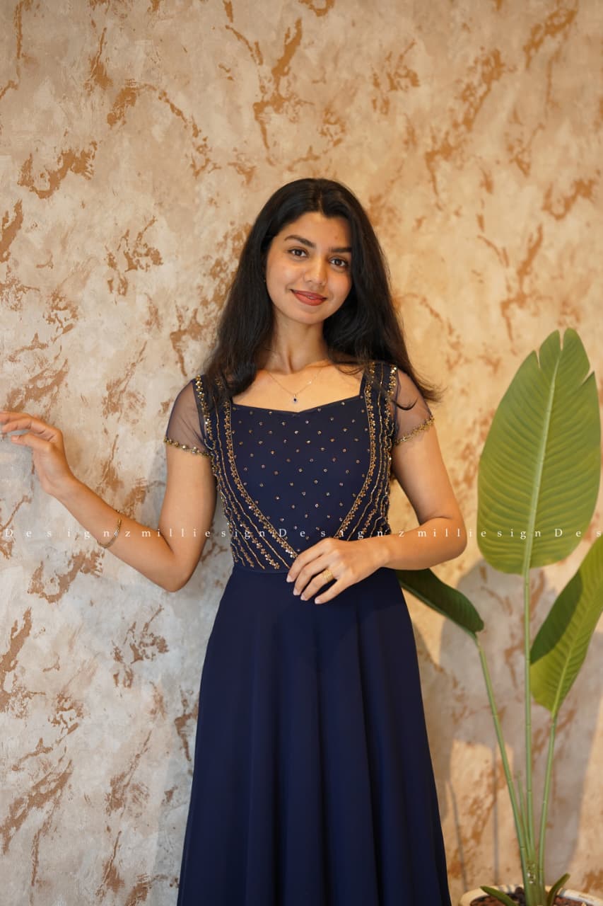 Designer Gown with Handwork Jacket (MSD-090)