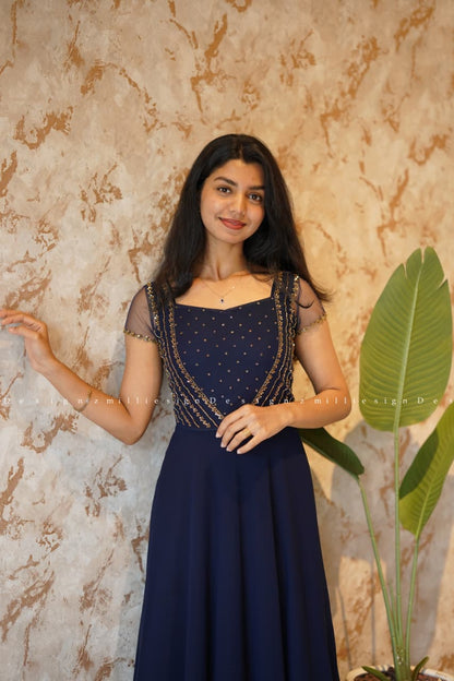 Designer Gown with Handwork Jacket (MSD-090)